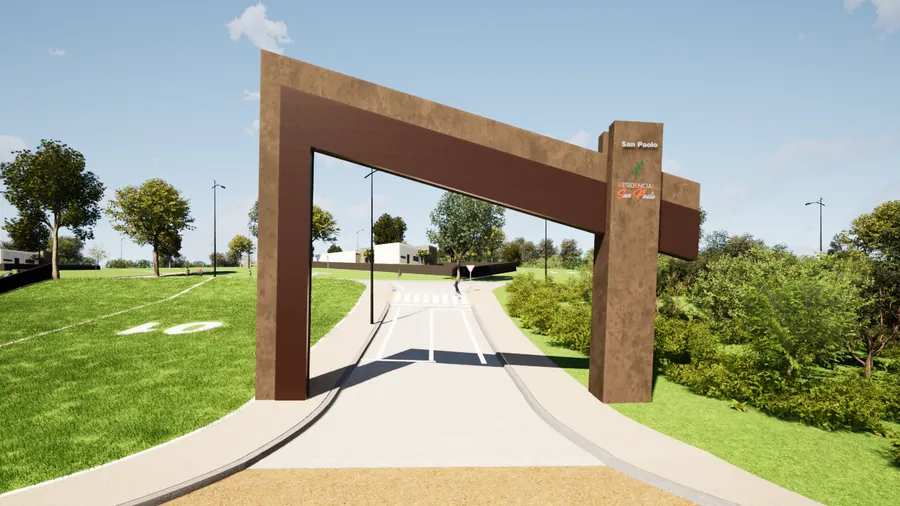 Portal de entrada do loteamento